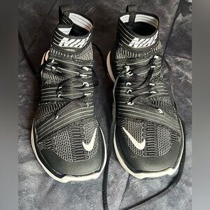 Nike Black and White Knit High-Top Trainers
